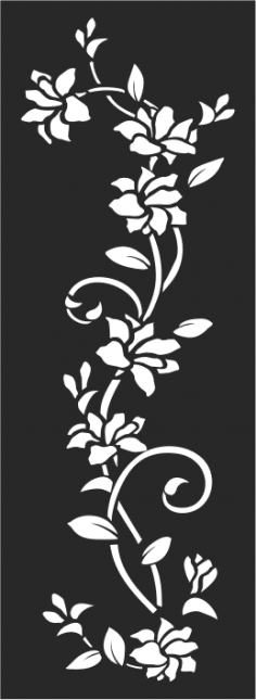 Flowers Wall Decal White Vines Free Vector