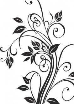 Floral Silhouettes Vector Art Free Vector