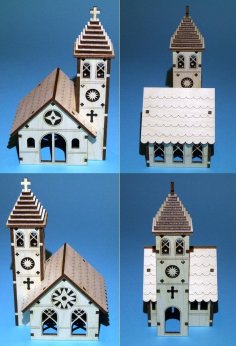 Church Plywood Laser Cut Template Free Vector