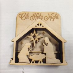 Laser Cut Wooden Nativity Scene DXF File