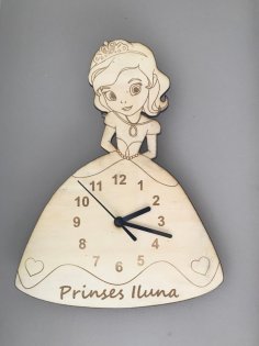 Laser Cut Princess Clock SVG File