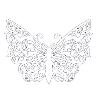 Butterfly Decor DXF File