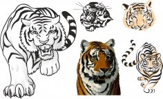 Tiger Stickers For Cars Free Vector