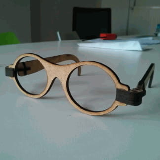 Laser Cut Wooden Foldable Glasses SVG File