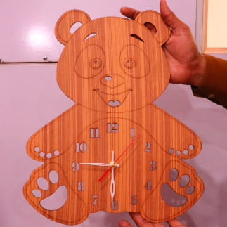 Teddy Bear Wood Cutouts 8”, Unfinished Wood Shapes for Crafts/Decor, Woodpeckers