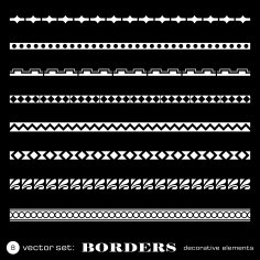 Decorative Borders Set Free Vector
