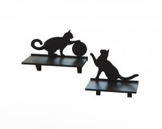 Laser Cut Cat Shelf Free Vector