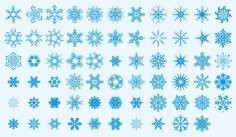 Snowflakes Vector Art Collection Free Vector