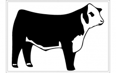 Hereford cattle dxf File