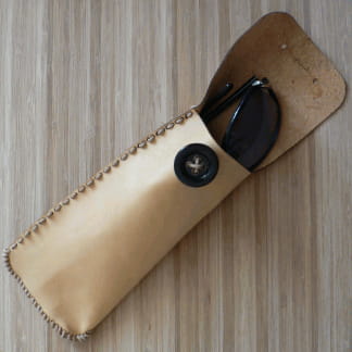 Laser Cut Leather Glasses Case Free Vector