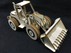 Laser Cut 3D Model Tractor Bulldozer DXF File