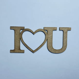 Laser Cut Wood I Love You Unfinished Cutout Shape Free Vector