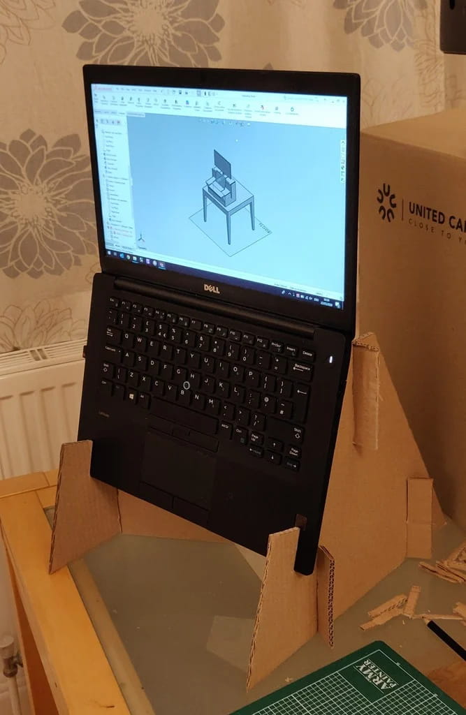Laser Cut Cardboard Laptop Stand DXF File