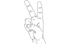Victory Fingers dxf File