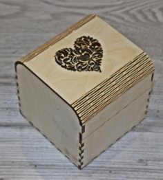 Laser Cut Gift Box With Folding Lid Free Vector