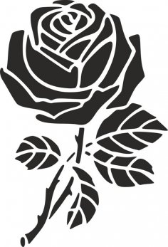 Rose Stencil dxf File