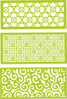 Decorative jali patterns Free Vector