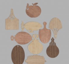 Fish Cutting Board - CNC files for Wood (svg, dxf, eps, pdf, ai, stl)