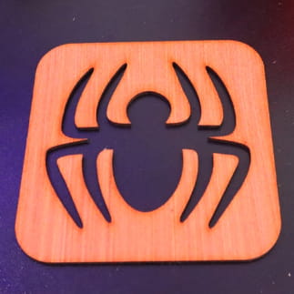 Laser Cut Spider Coaster DXF File