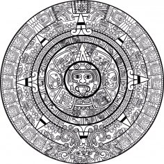 Mayan Calendar Vector Art Free Vector