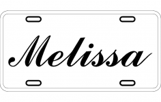 License Plate – Melissa dxf File