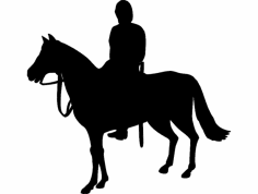 Horse Rider Silhouette dxf File