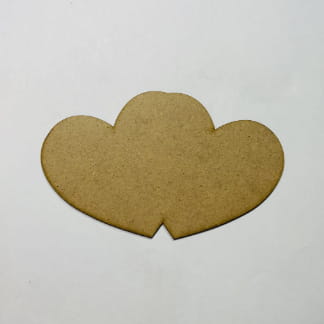 Laser Cut Double Heart Wood Cutout Shape Blank Free Vector