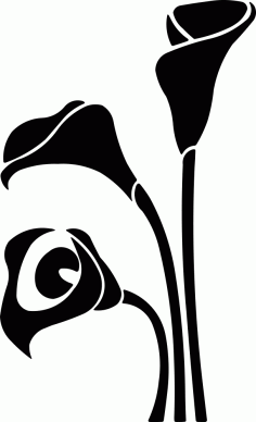 Black White Flower Decor Vector Free Vector