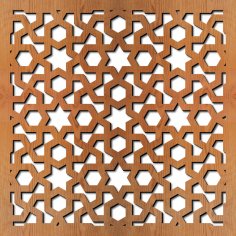 Arabic Geometric Laser Cut Pattern dxf File