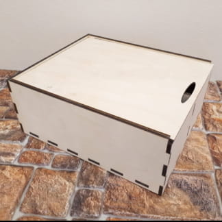 Laser Cut Sliding Lid Compartment Storage Box Free Vector