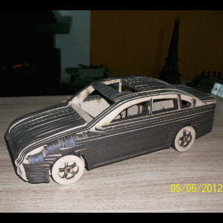 Laser Cut Opel Vectra Car Layered 3D Puzzle 3mm DXF File