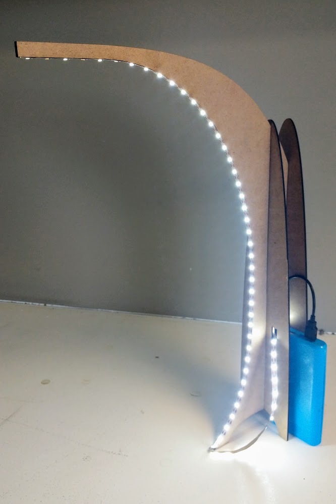 Laser Cut LED Desk Lamp 3mm Free Vector