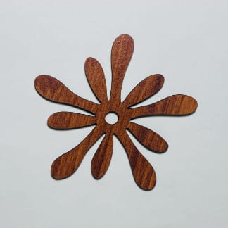 Laser Cut Wooden Flower Cutout Unfinished Wood Garden Decor Free Vector