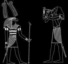 Ancient Egyptian Gods and Goddess dxf File