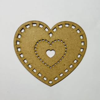 Laser Cut Fancy Heart Wood Cutout Shape Blank Free Vector