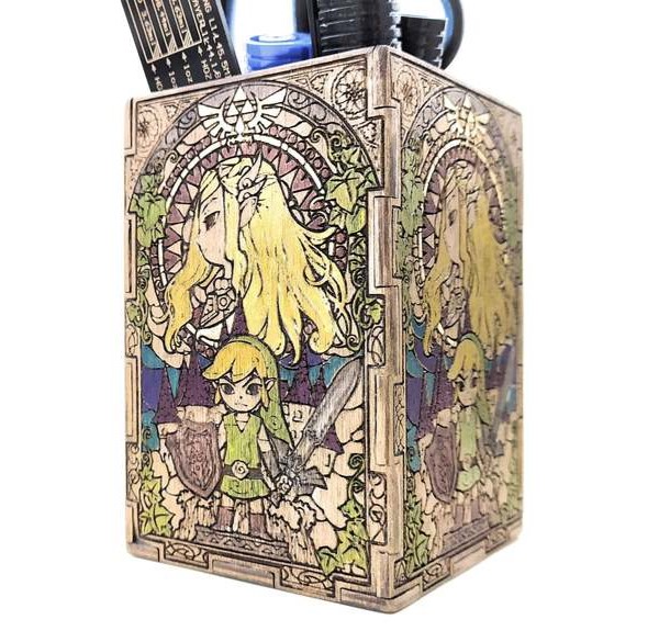 Laser Cut Zelda Pencil Holder SVG File Free Download - 3axis.co