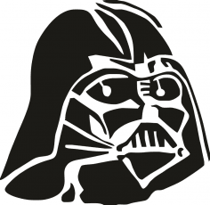 Darth Vader Stencil Vector Free Vector