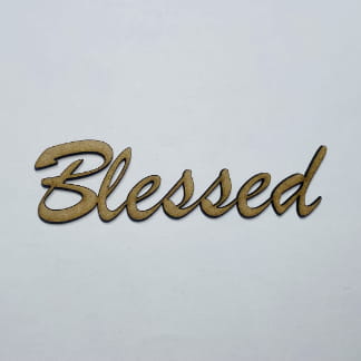 Laser Cut Blessed Wood Cutout Unfinished Wood Craft Blank Free Vector