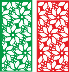 Flower partition screen Free Vector