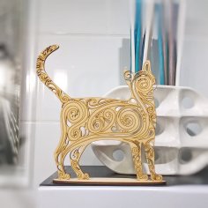 Cat Decoration 3D Puzzle Free Vector