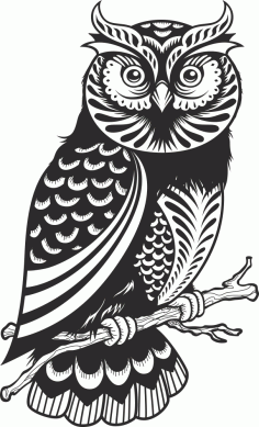 Owl Decor Silhouette Free Vector