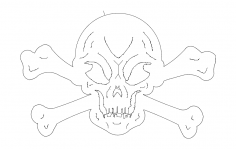 Skull And Crossbones dxf File