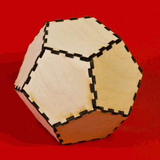 Laser Cut Wood Dodecahedron Free Vector